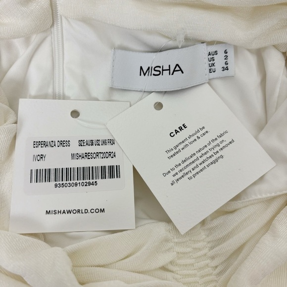 MISHA Esperanza Dress in Ivory Size 2 - Picture 6 of 12